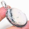Natural Dendrite Opal Gemstone 925 Sterling Silver Gift Pendant 2.13" P9o20
