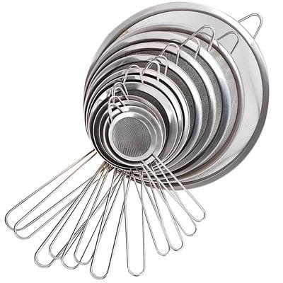 Сито из нержавеющей стали для порошка Ложка Металлическое сито Подходит для муки Соевое молоко Фруктовый сок Яйца Практичные кухонные инструменты