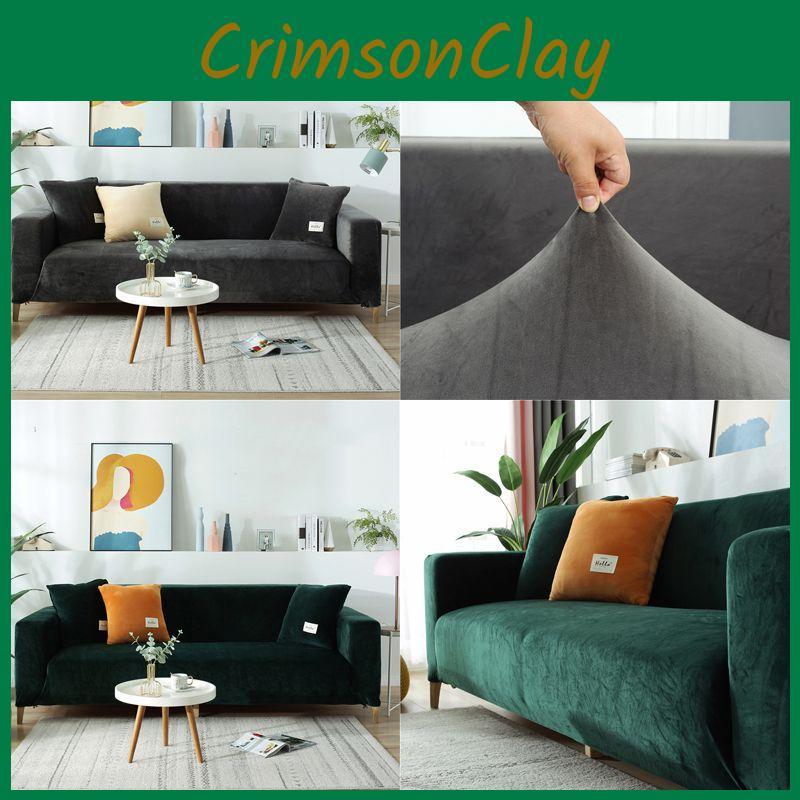Роскошный бархатный плюшевый чехол для дивана на 1-3 места, противоскользящий и эластичный дизайн