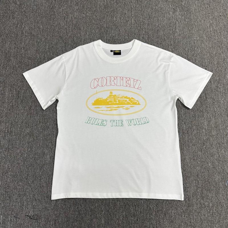 Cor Basic Series Short Sleeve T-Shirt Phantom Letter Print Couple Style Loose Fit Tee