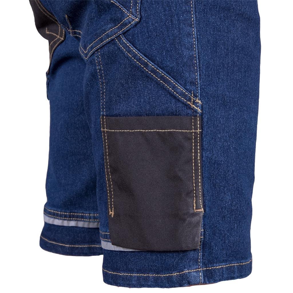 Krótkie spodnie ochronne jeansowe - cordura® & stretch - elementy odblaskowe rozmiar l