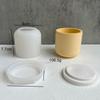 Clay Tools Handmade Silicone Mould with Cover Round Stripe Bottle Candle Molds 3D Art Wax Mold