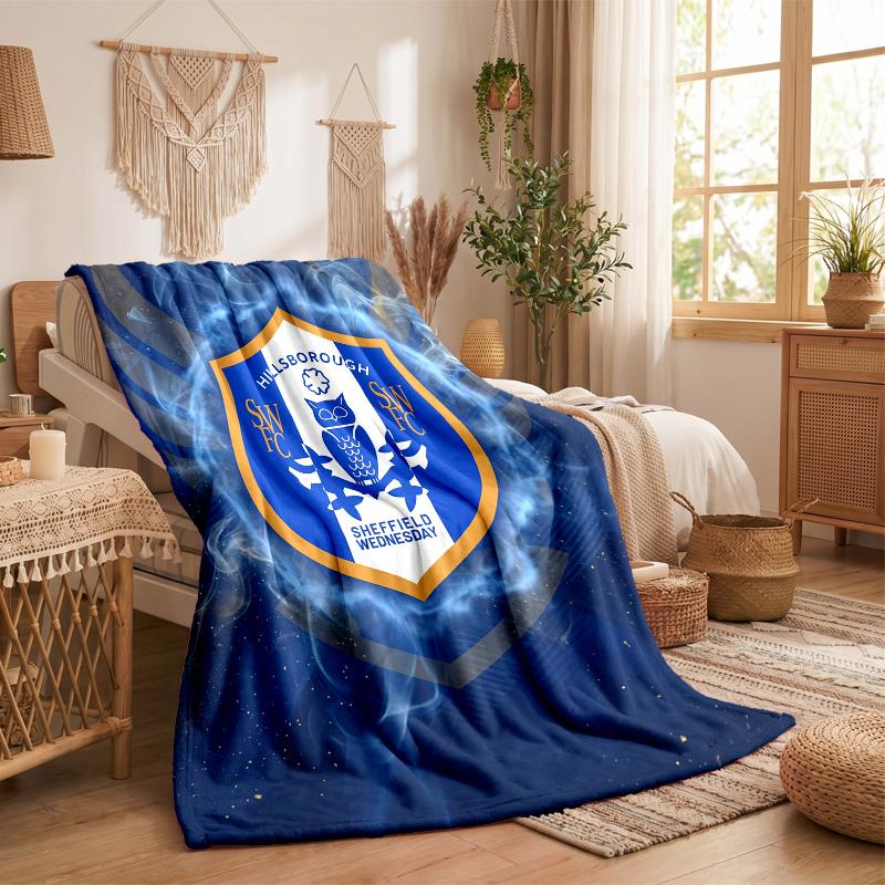 Флисовое одеяло в тематике Sheffield Wednesday Уютное мягкое плюшевое одеяло для спальни, дивана, путешествий