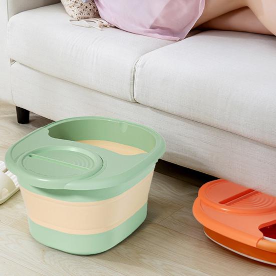 Складная ванночка для ног с крышкой, переключение двух режимов, складной дизайн одним касанием, таз для ног, эргономичный, антивозрастной, инструмент для ухода за лапами питомца