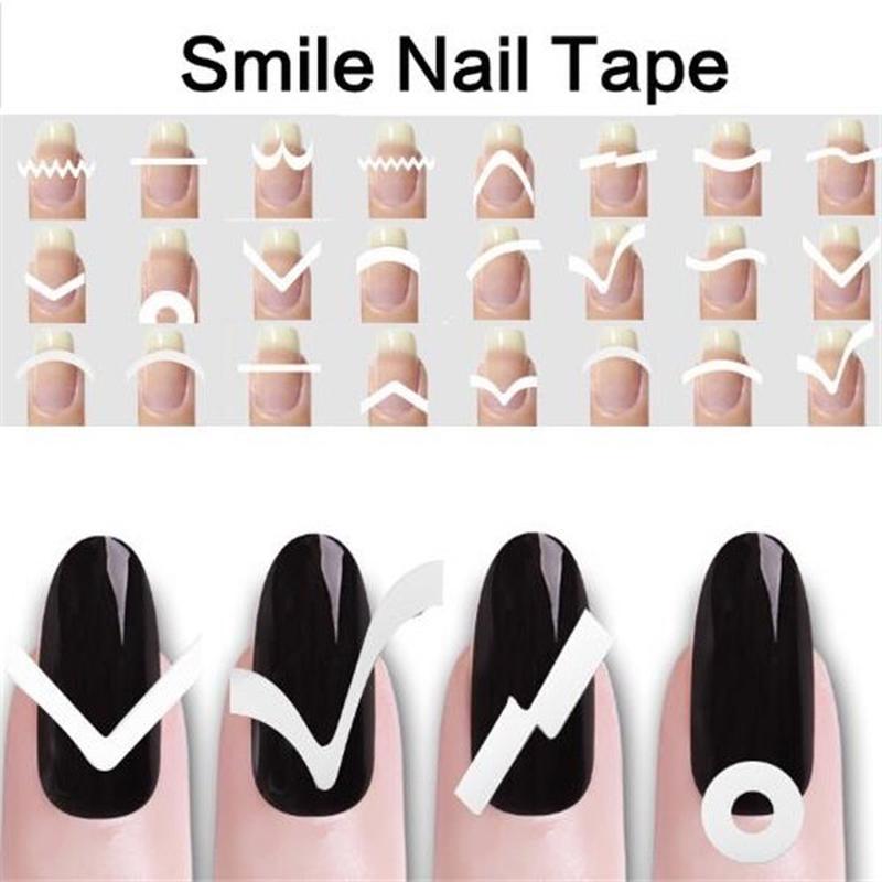 Трафарет для маникюра, трафарет для французского маникюра 24 листа