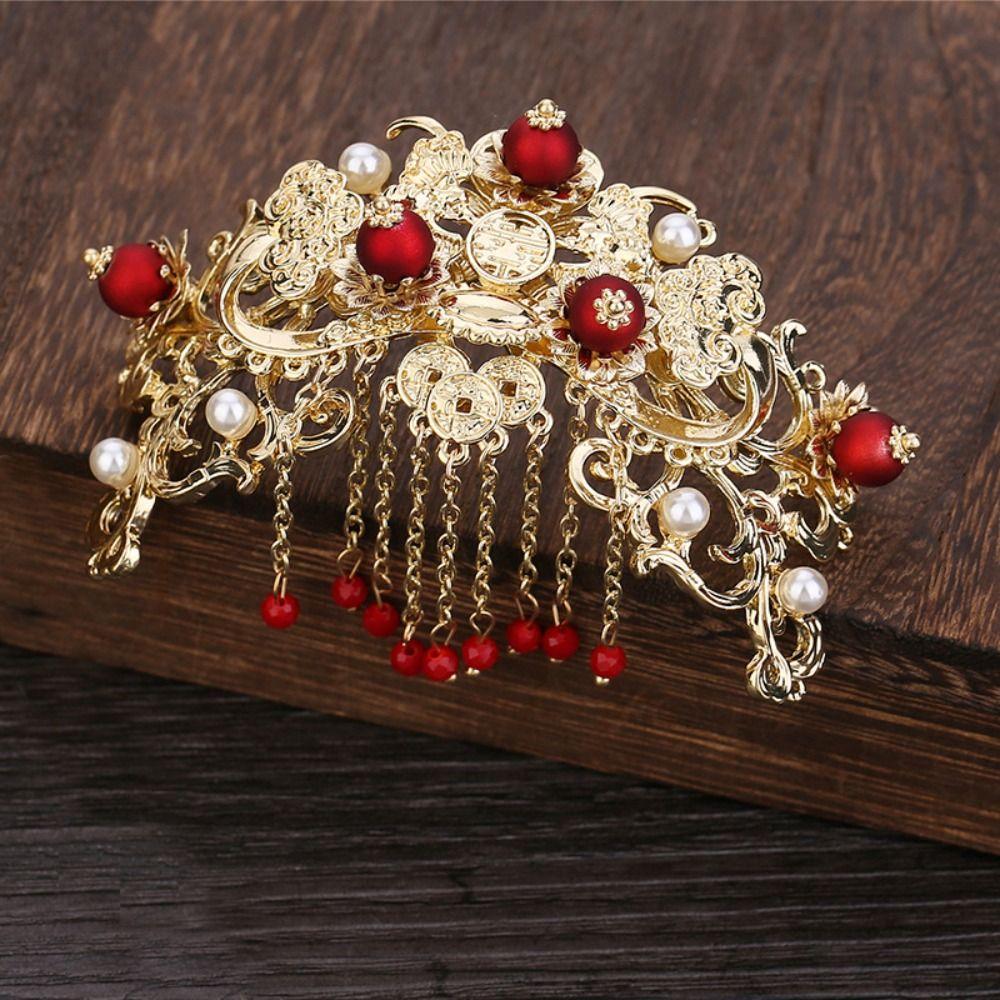 Chinese Style Ancient Hair Stick Sets Tassel Earrings Hairpin Set Bridal Headwear  Cheongsam