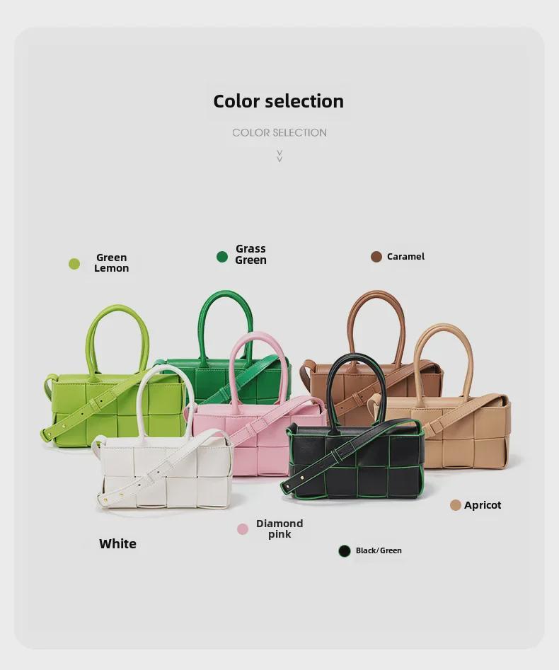 Корейская плетеная сумка из натуральной кожи - стильная, высококачественная сумка через плечо и тоут для женщин