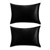 Set Of 2 Solid Silk Pillowcases Cushion Cover Pillowcases Standard Size