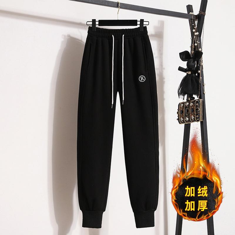 Зимние спортивные штаны Harlan Bunched Feet и флис с вышивкой из плотной ткани