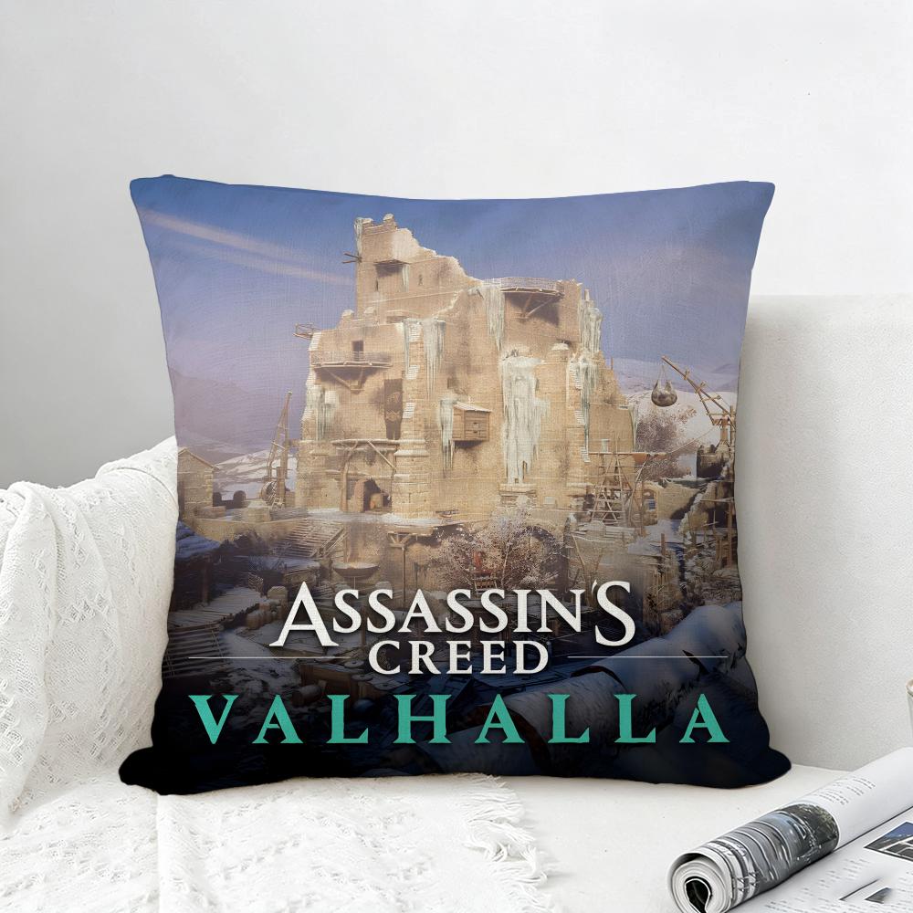 Игровой чехол для подушки Assassins Creed Valhalla Натуральный льняной комплект наволочек Все в одном Декор для дивана спальни стула
