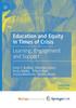 Книга Education and Equity In Times of Crisis : Learning, Engagement and Support