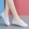 Осенние белые холщовые женские вулканизированные туфли кроссовки корейская версия повседневная тканевая обувь дешевые туфли на плоской подошве лоферы летние кроссовки