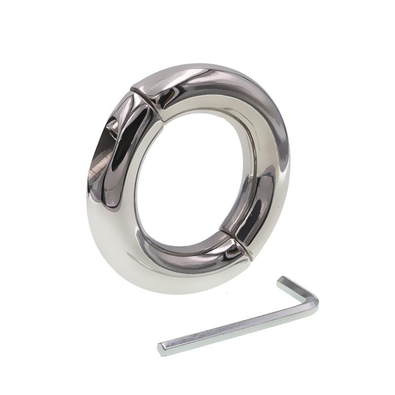 Металлические секс-игрушки Мужское устройство для связывания мошонки Кольцо для пениса Подвеска для яичек Кольцо для поддержки веса Товары для взрослых