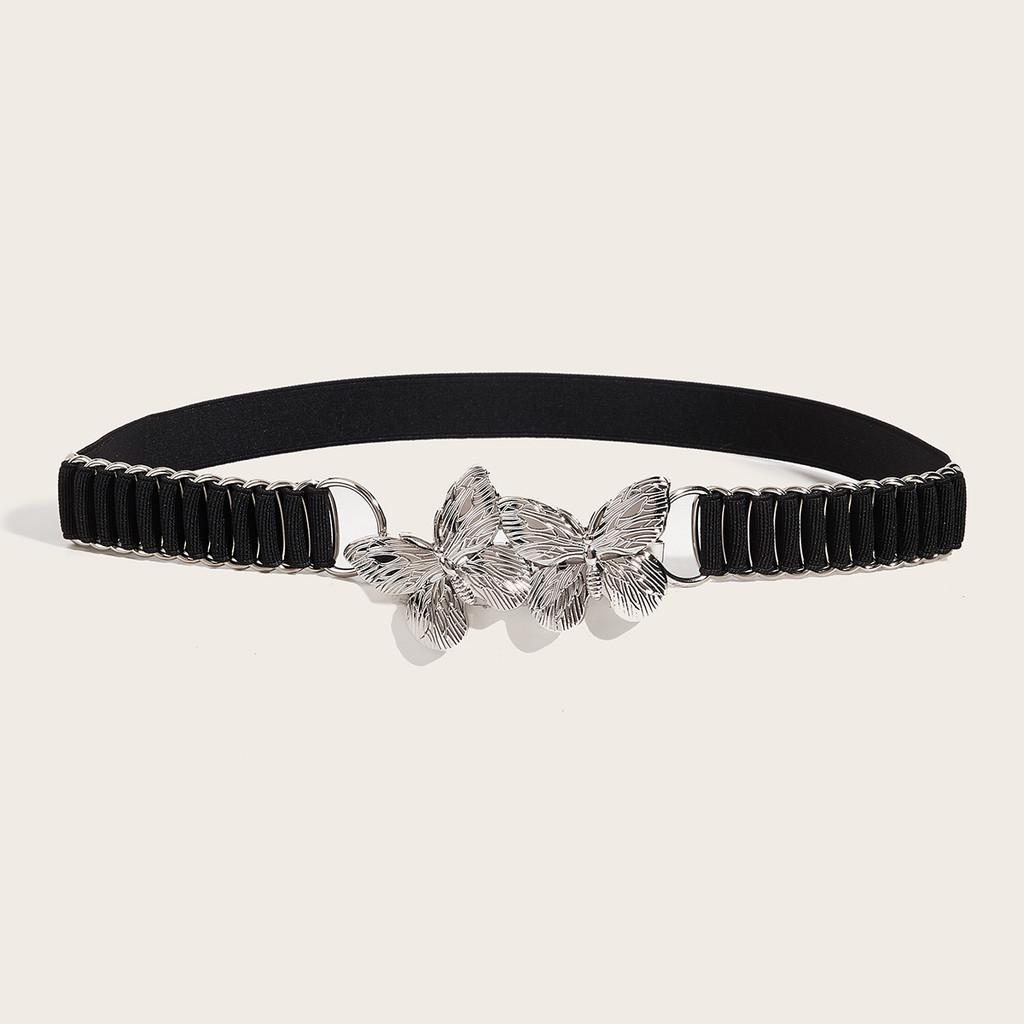 Metallic Waist Ladies Belt With Snap Button Closure For Dresses And Casual Wear