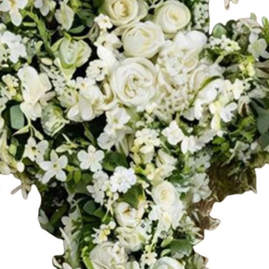 Garland Easter Wreath for Front Door Faith-Inspired Spring Decoration with Realistic Greenery And White Flowers Religious Indoor Porch Decor Gift