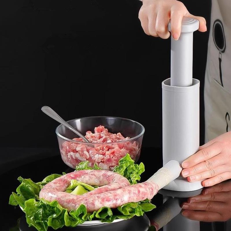 Домашняя сосисочница 2 в 1 с набивной трубой, ручная, быстрая, машина для набивки мяса, большая вместимость, сверхмощный кухонный инструмент