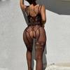 Transparent Erotic Crotchless Lingerie Woman Mesh Hollow Bra Set Sexy Teddy Bodysuit LaceFishnetBodystockings Porn Underwear Set