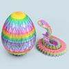 3D-печатная фигурка змеиного яйца, подвижные суставы, фигурка змеи, настольная игрушка-непоседа, яйцо с сочлененной змеей внутри, украшение