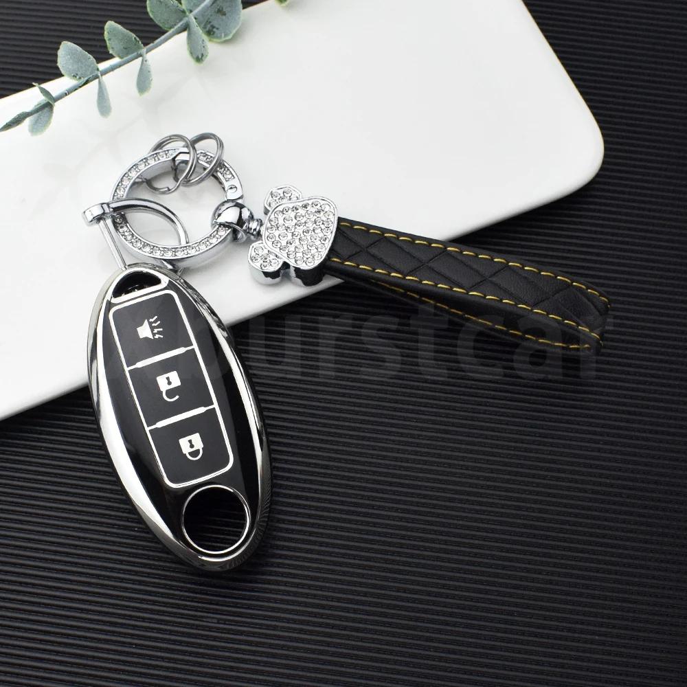 3 Buttons Tpu Fit For Nissan Kicks Altima X-Trail Fuga Navara Leaf Note Sentra Murano Tiida Qashqai J11 J10 Micra Auto Key Fob Cover Case