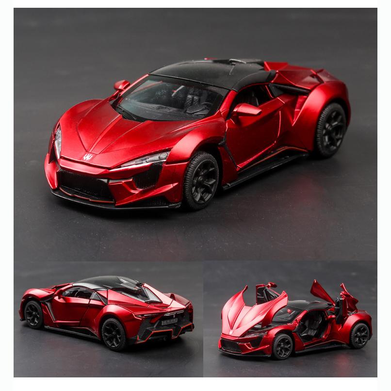 1:32 масштаба Lykan Hypersport, сплав, откидная модель автомобиля, литая под давлением модель, декоративные, мини-транспортные средства, игрушки для детей, парней и молодых людей, подарок