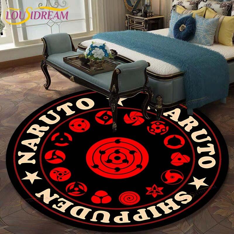 Круглый ковер с рисунком Наруто для гостиной, детский коврик, напольный коврик, коврик для ванной, ковер для спальни, коврик для детской комнаты