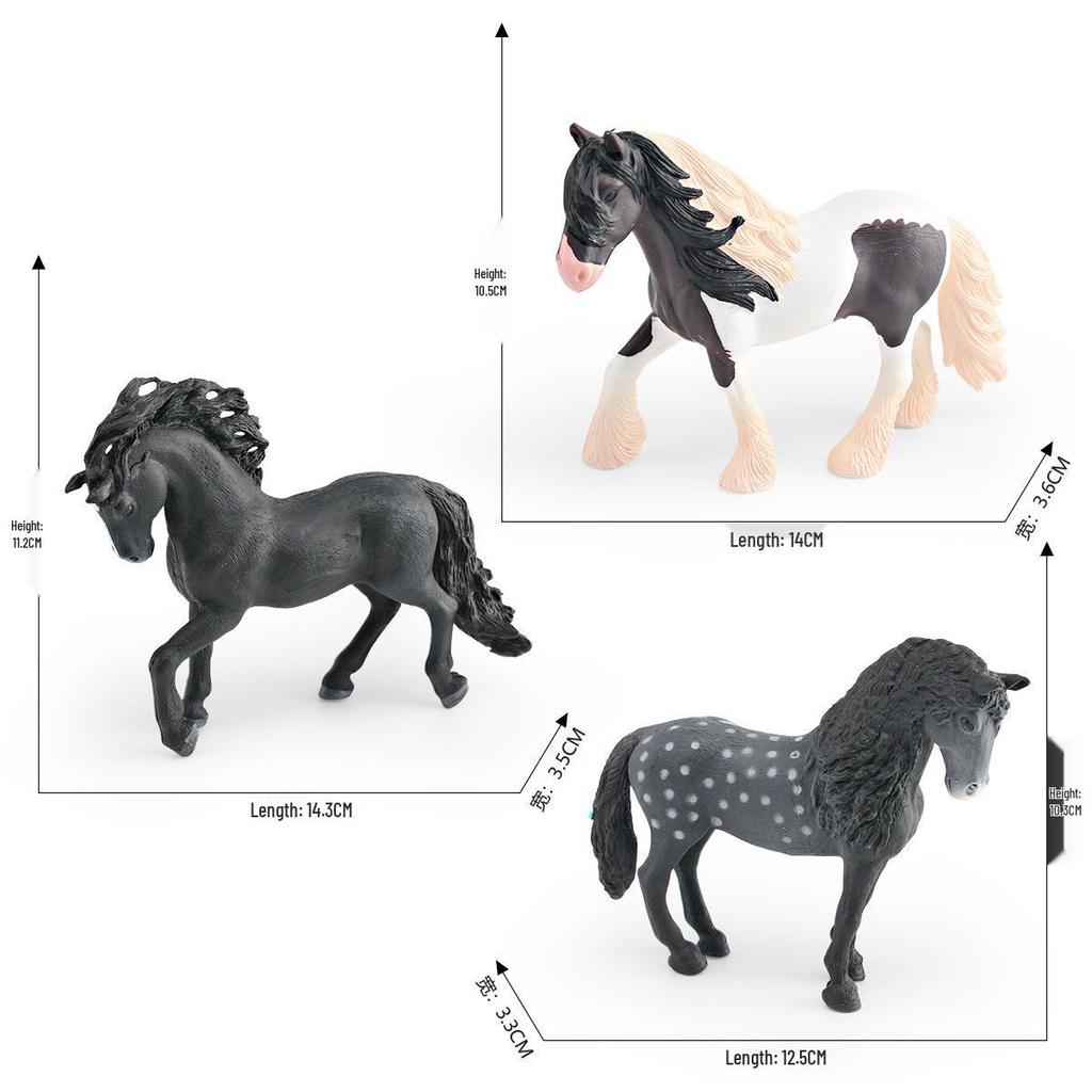 Prancing Andalusian Stallion Figurine: Children's Educational Horse Model