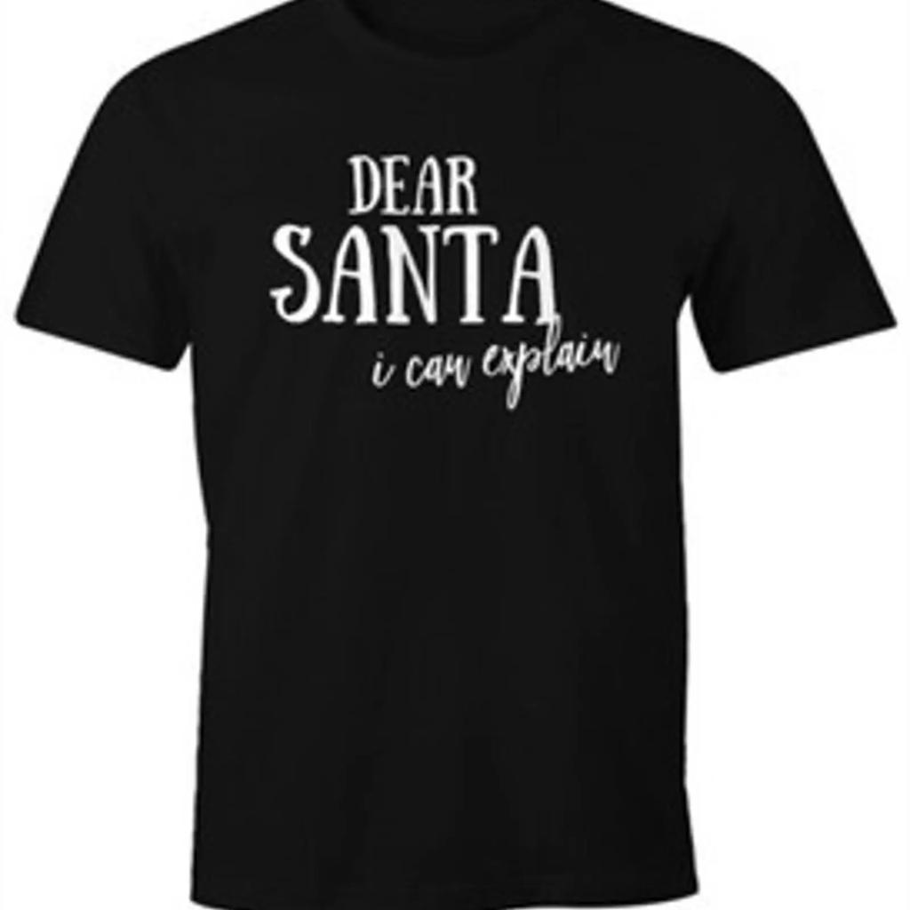 Herren T Shirt Dear Santa I Can Explain Fun Weihnachten Moonworks Vintage Comfortable Breathable Top For Everyday Wear