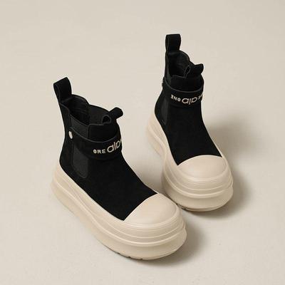 Ботинки Мартин на толстой платформе для миниатюрных женщин – Осень/Зима 2025, Универсальные легкие короткие ботинки, Модный и повседневный стиль.