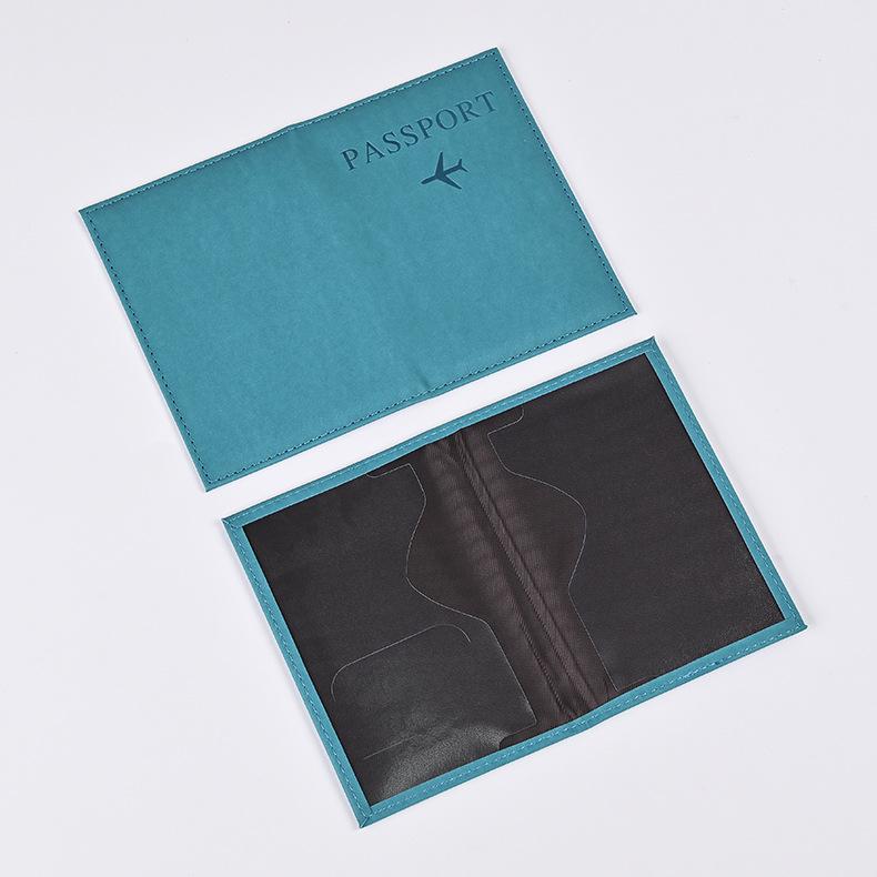 14*10cm PU Leather Passport Cover Case Holder with ID Credit Card Slot Card Document Pocket Wallet for Travel Passport Sleeve