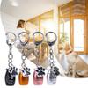 Paw Print Dog Ashes Keepsake Stainless Steel Pet Urns Keyring Pet Urns Keychain Memorial