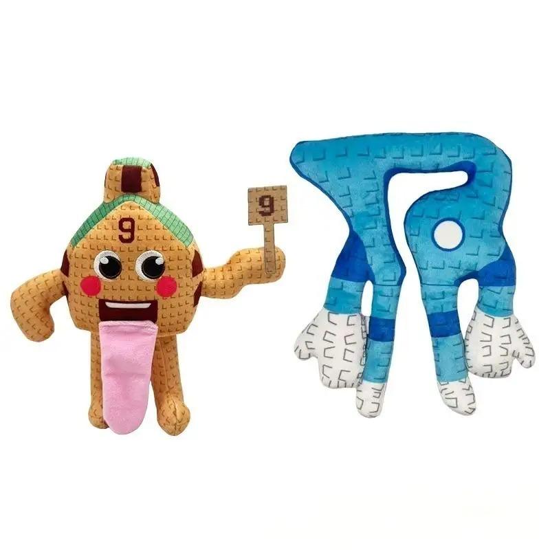 25cm Steal A Brainrot Game Plush Funny No.9 No. 67 Plush Tongue Spitting Handheld Number 9 Stuffed Digital Doll Christmas Gift