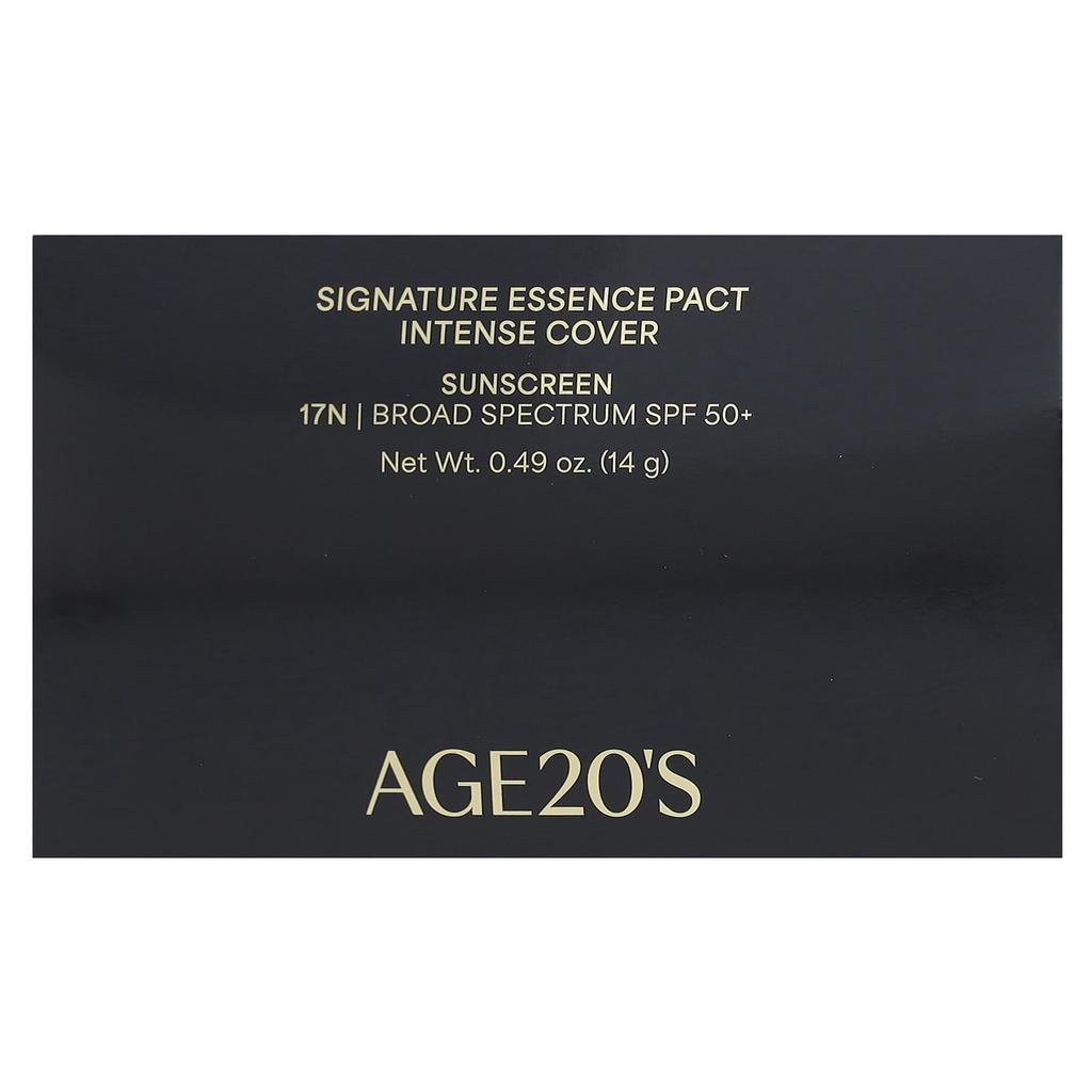 Age20'S, Signature Essence Pact, Intense Cover, Spf 50+, 17N, 14G(0.49Oz)