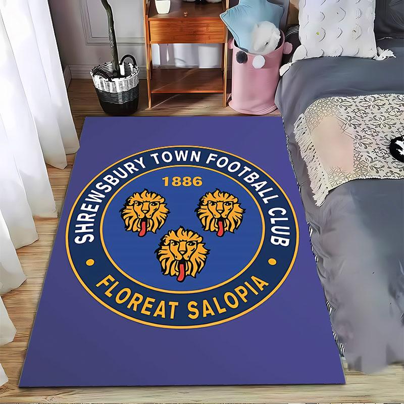 Shrewsbury Town FC Logo Carpet suitable as a non-slip mat for the living room or bedroom sofa