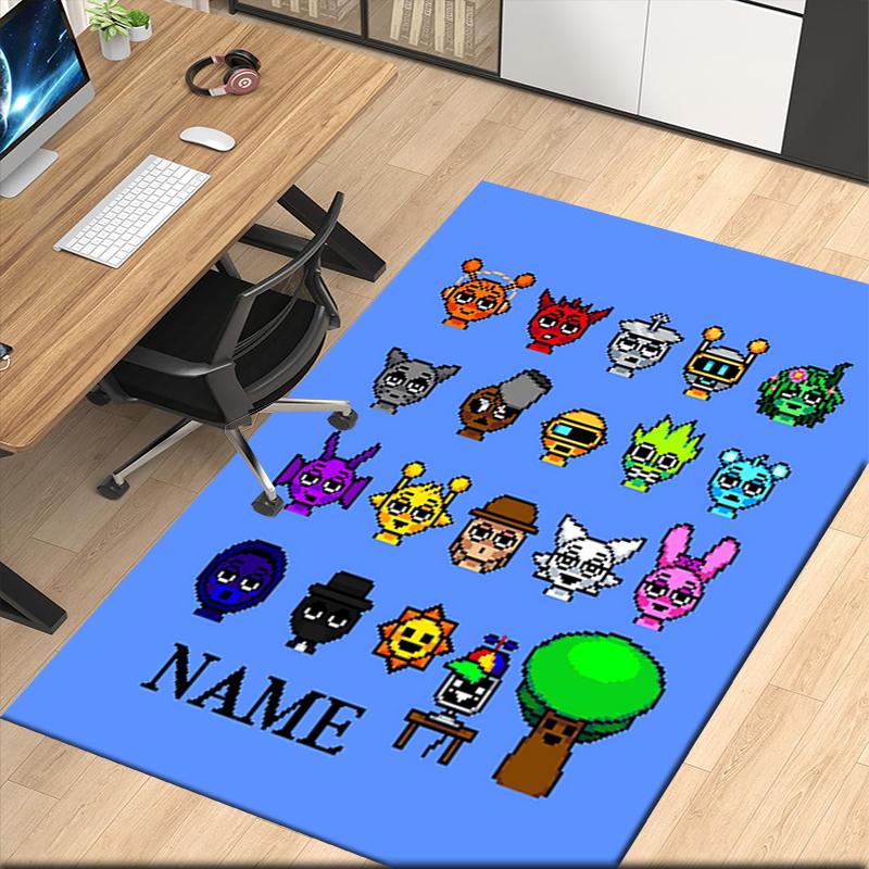 Custom Name Sprunki Printed Carpet, for Office Chair Living Room Bedroom Kitchen Room Decor Gifts.