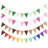 12 Flags 17cm Colorful Felt Banner Garlands Birthday Bunting Pennant Baby Shower Wedding Garland Flags Party Decoration Supplies