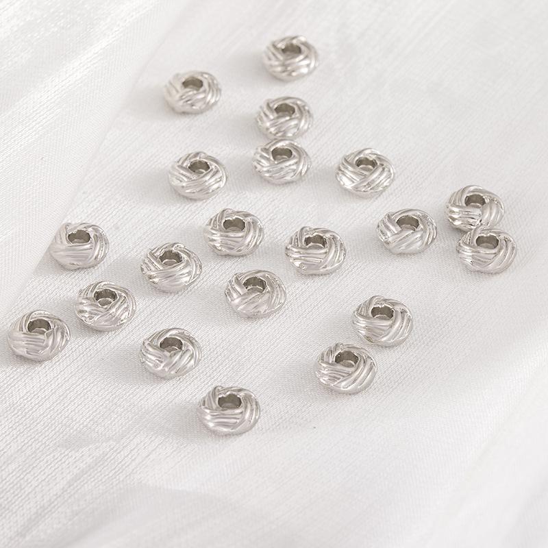 Позолоченные 14 карат витые бусины для изготовления ювелирных изделий, ожерелий и браслетов, разделители