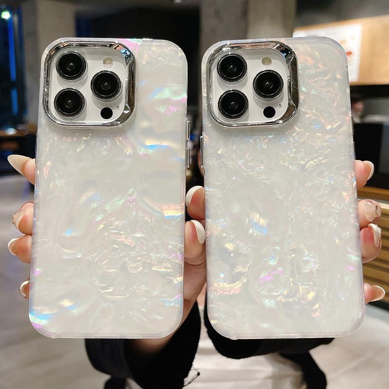Роскошный чехол для телефона с градиентным рисунком Dream Shell для iPhone 14Pro Max 11 12 13 15 Pro Max X XR XS Max противоударный мягкий чехол IMD