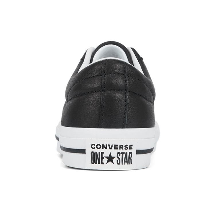 Converse Кеды низкие кожаные One Star Series Унисекс Черно-белые 163385C