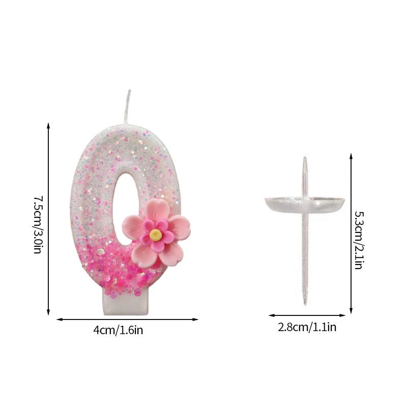 Свеча для украшения дня рождения девочки, свеча с розовыми блестками, свечи для торта, 3D-цифровые свечи, украшение для торта на день рождения, годовщину
