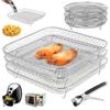 Air Fryer Rack Stainless Steel Steaming Racks Tray Air Fryer Accessories Baking Pan BBQ Gril Roasting Rack Cooking Kitchen Tools