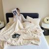 Rabbit Plush Sofa Blanket Leisure Blanket Spring and Autumn Bedroom Thickened Warm Cover Blanket