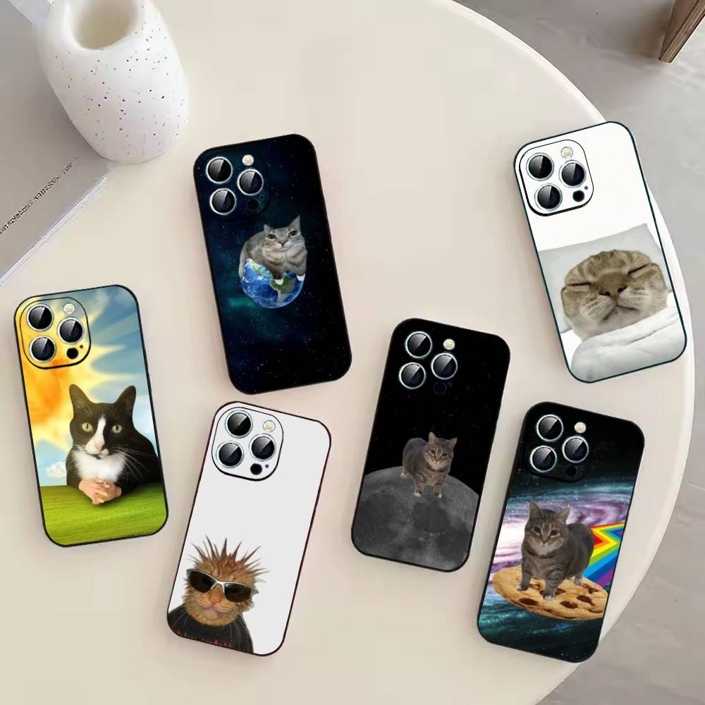 F-Смешной Животное Кот Чехол для Телефона Силиконовый Мягкий Для IPhone 17 16 15 14 13 12 11 X XR Plus Pro Max Plus