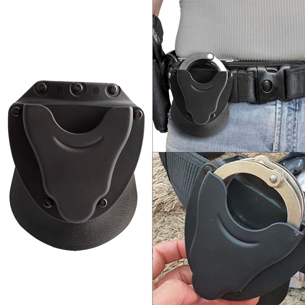 Handcuff Holder Plastic Tactic Polices Shackles Pouch Bag Belt Loop Secure Snap for Hinged Handcuff Chain Handcuff