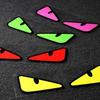 Reflective Devil Eyes Stickers: Creative, Funny Motorbike Expression Decals