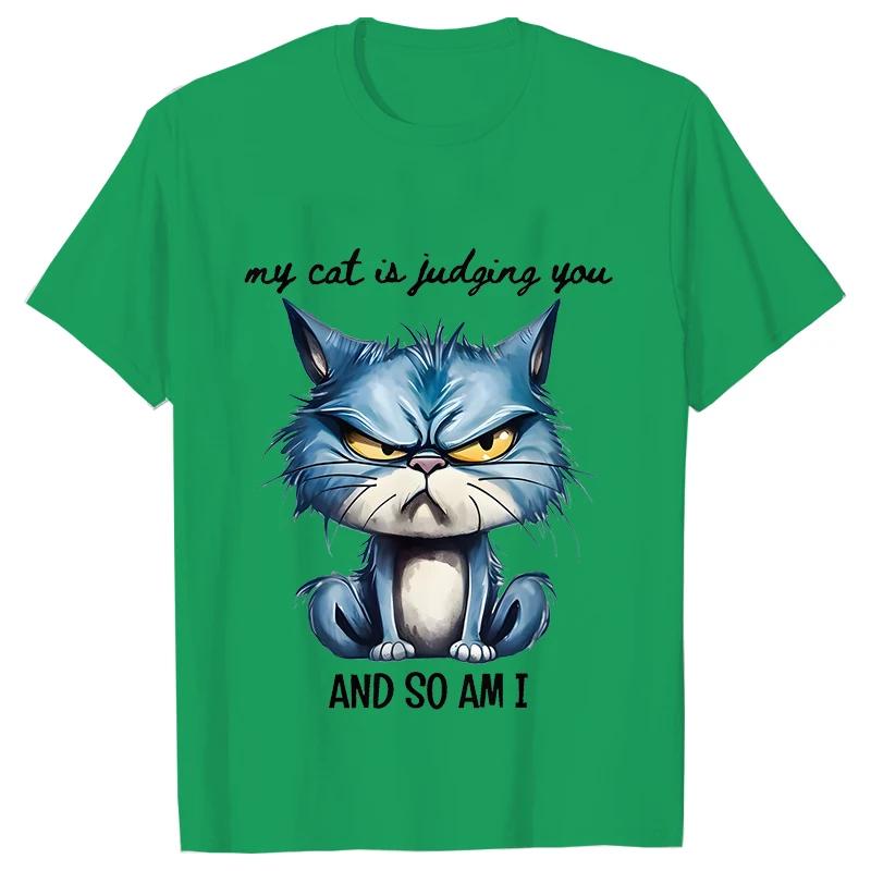 Funny Cat Sarcastic Antisocial Attitude Print Tshirts for Women Angry Cat Tshirts Not Today Introvert Female Tee Shirts Femme