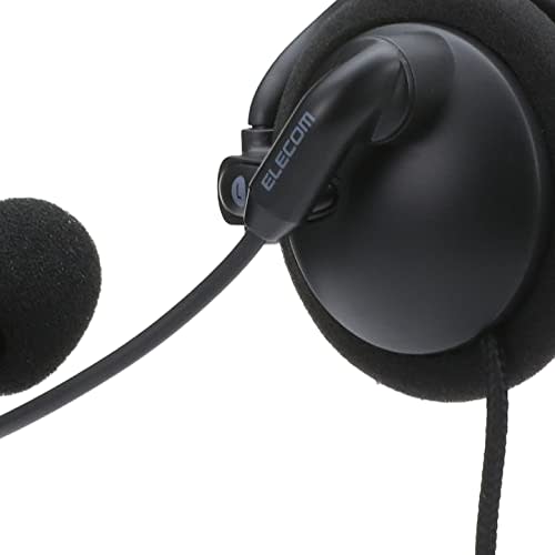 Elecom Гарнитура проводная заушная дужка USB соединение микрофон одно ухо пульт дистанционного управления черный HS-EH01UBK
