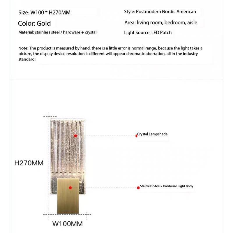 Современный светодиодный роскошный настенный светильник из нержавеющей стали с кристаллами для гостиной, телевизора, спальни, мебели, интерьера кабинета, светильника Бра