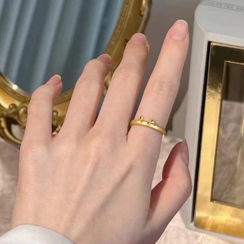 Рождественский Год Подмигивающий Молочный Дракон Кольцо Женское Открывающееся Регулируемое Кольцо на Указательный Палец Нишевый Дизайн Зодиак Дракон Милое Кольцо Качество