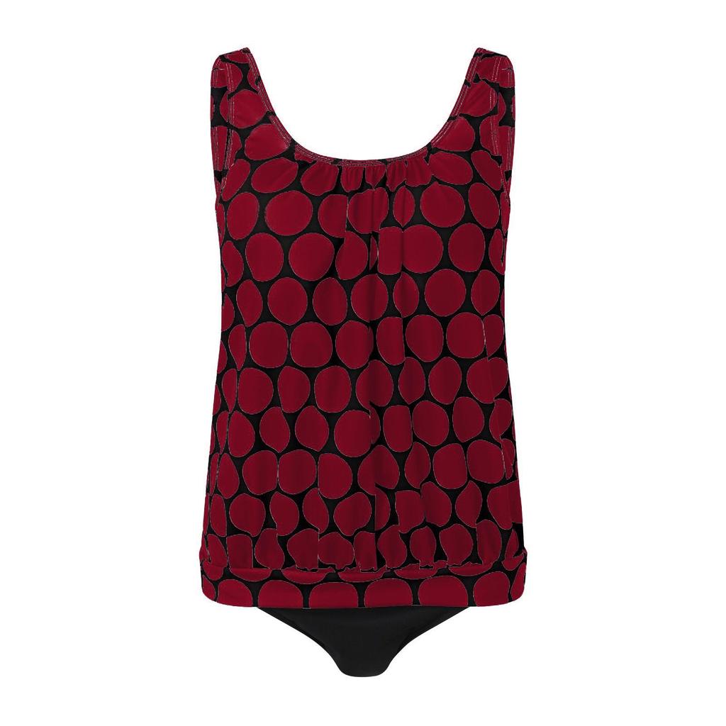 2023 Модное европейское и американское сексуальное танкини больших размеров с принтом