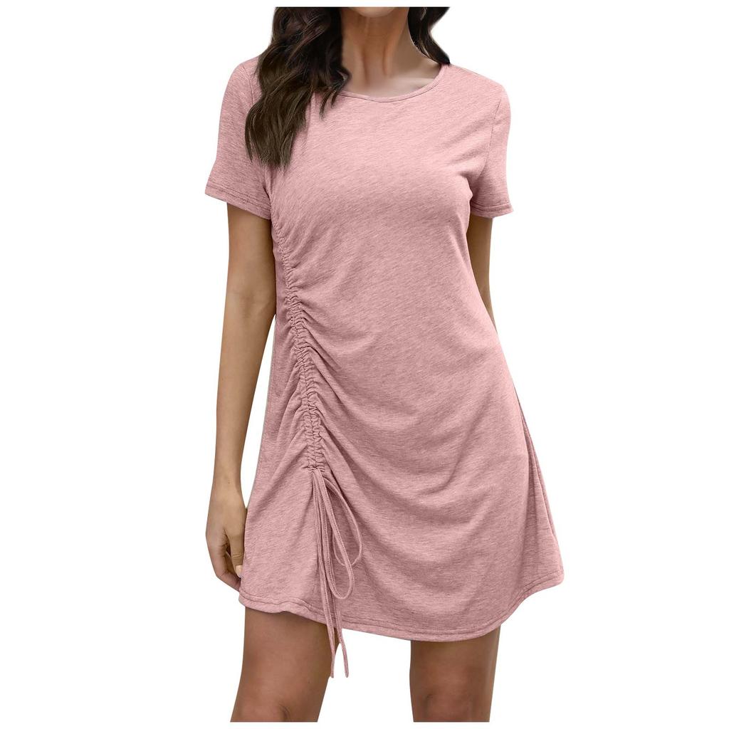 Ladies Casual Fashionable Sexy Comfortable Solid Color Personality Cool Breathable Dress